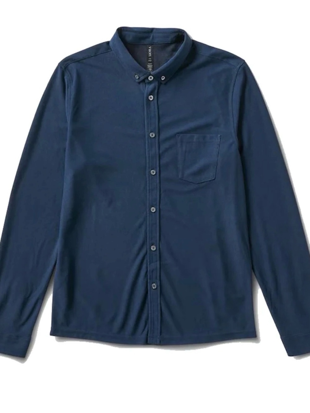 Vuori Men's Long Sleeve Ace Button Down shirt dark Navy sz L